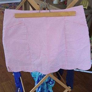 Lilly Pulitzer pink seersucker skort size 8
